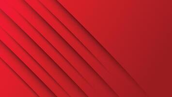 red background with abstract modern paper cut pattern with copy space vector