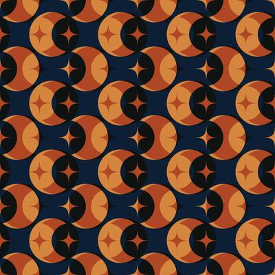 modern abstract celestial seamless pattern background