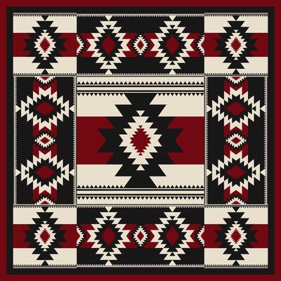 Aztec Southwest patchwork pattern. Southwestern Navajo geometric shape seamless pattern rustic bohemian style. Ethnic geometric pattern use for rug, tablecloth, quilt, cushion, upholstery, etc.
