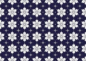 geometric and flower line ethnic fabric seamless pattern for cloth carpet wallpaper background wrapping etc. vector
