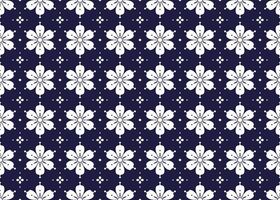 geometric and flower line ethnic fabric seamless pattern for cloth carpet wallpaper background wrapping etc. vector