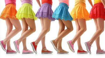 AI generated Group of Women in Colorful Skirts photo