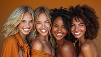 AI generated Group of Beautiful Women Standing Together photo