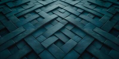 AI generated Abstract blue textured background with woven pattern design photo