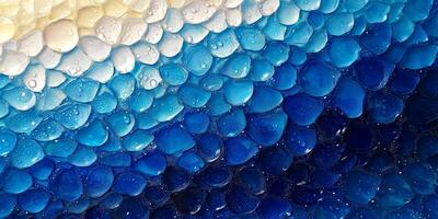 AI generated Colorful water droplets on surface for abstract background photo