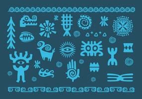 étnico maya modelo antecedentes ilustración vector recopilación, tela textil cultura fábrica modelo diseño, impresión Arte africano Arte editable.