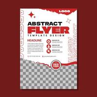 Abstract flat design flyer template vector