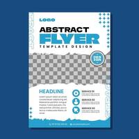 Abstract flat design flyer template vector