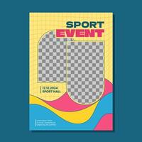 Sport event poster design template vector