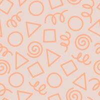 Abstract squiggles seamless pattern vector