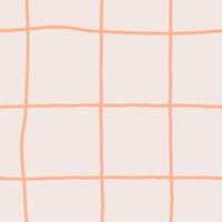 Modern checkered seamless pattern with orange lines vector