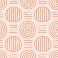 Modern abstract seamless pattern with hand drawn geometric shapes vector