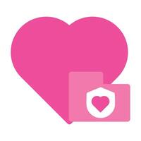 pink love icon isolated on white background vector