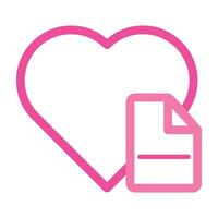 rosado amor archivo icono aislado en blanco antecedentes vector