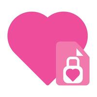 pink love icon isolated on white background vector