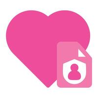 pink love icon isolated on white background vector