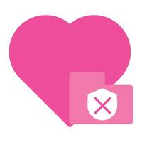 pink love icon isolated on white background vector