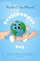 Protect our planet. Ecology, ecological problems and environmental protection. Vector illustration for graphic and web design.