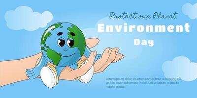 Protect our planet. Ecology, environmental issues and environmental protection. Vector illustration for graphic and web design.