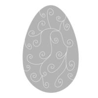 Egg illustration. Simple vector easter egg. One egg.