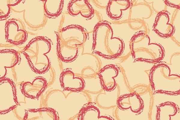 Minimalist abstract brush stroke in heart shape.Templates for banner, cover, poster, postcard. Modern trendy background.