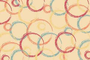 Minimalist abstract brush stroke in the shape of circles.Templates for banner, cover, poster, postcard. Modern trendy background. vector