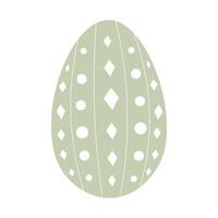 Egg illustration. Simple vector easter egg. One egg.