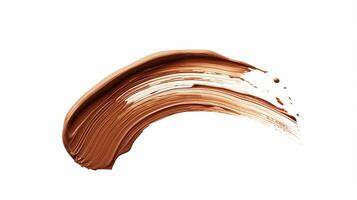 AI generated Swatch of liquid foundation for the face, brown shade. cosmetic product photo