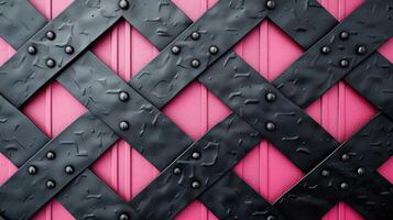 AI generated Edgy black and pink metal fusion crafts a bold and contemporary background, Ai Generated. photo