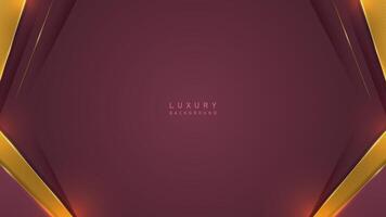 Luxury modern golden ornament certificate background in dark red backdrop. Luxury premium elegant vector design