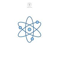 Atom, atomic neutron Icon symbol vector illustration isolated on white background