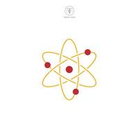 Atom, atomic neutron Icon symbol vector illustration isolated on white background