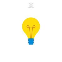 Light Bulb Icon symbol vector illustration isolated on white background
