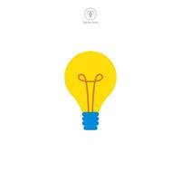 Light Bulb Icon symbol vector illustration isolated on white background