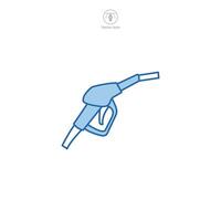 gasolina bomba boquilla icono símbolo vector ilustración aislado en blanco antecedentes