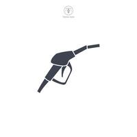 Gasoline pump nozzle Icon symbol vector illustration isolated on white background