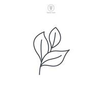 Leaf Icon symbol vector illustration isolated on white background