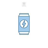 energía bebida lata icono símbolo vector ilustración aislado en blanco antecedentes