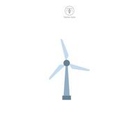 viento turbina icono símbolo vector ilustración aislado en blanco antecedentes