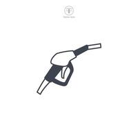 Gasoline pump nozzle Icon symbol vector illustration isolated on white background