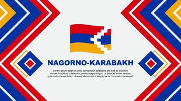 Nagorno Karabakh Flag Abstract Background Design Template. Nagorno Karabakh Independence Day Banner Wallpaper Vector Illustration. Nagorno Karabakh Design