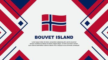 Bouvet Island Flag Abstract Background Design Template. Bouvet Island Independence Day Banner Wallpaper Vector Illustration. Bouvet Island Illustration