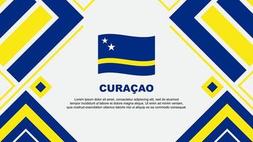 Curacao Flag Abstract Background Design Template. Curacao Independence Day Banner Wallpaper Vector Illustration. Curacao Flag