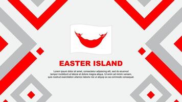 Easter Island Flag Abstract Background Design Template. Easter Island Independence Day Banner Wallpaper Vector Illustration. Easter Island Template