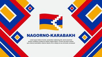 Nagorno Karabakh Flag Abstract Background Design Template. Nagorno Karabakh Independence Day Banner Wallpaper Vector Illustration. Nagorno Karabakh Cartoon