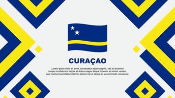 Curacao Flag Abstract Background Design Template. Curacao Independence Day Banner Wallpaper Vector Illustration. Curacao Template