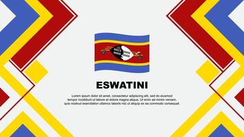 Eswatini Flag Abstract Background Design Template. Eswatini Independence Day Banner Wallpaper Vector Illustration. Eswatini Banner