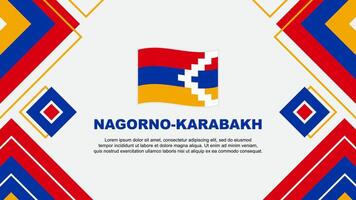 Nagorno Karabakh Flag Abstract Background Design Template. Nagorno Karabakh Independence Day Banner Wallpaper Vector Illustration. Nagorno Karabakh Background