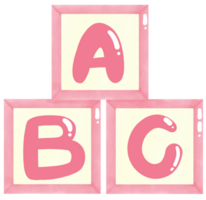 Letter Wood Block, A B C Toy Block png