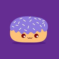Donut cartoon character vector